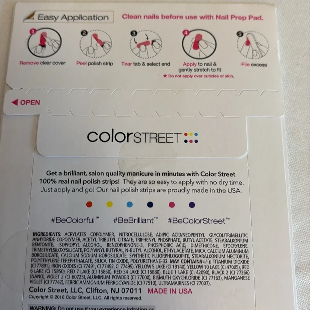 Color Street nail strips 100% real polish strips Water You Up To? style New pack